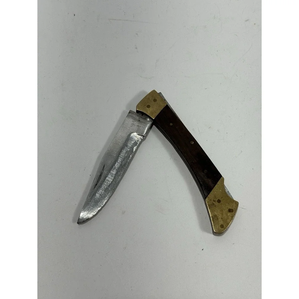VINTAGE STAINLESS WOOD PAKISTAN KNIFE Used‎